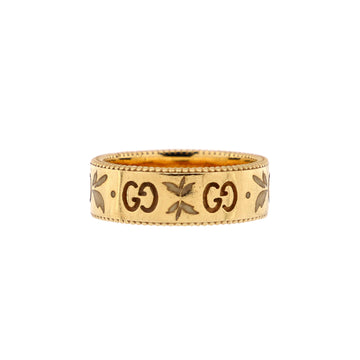 Gucci Icon Blooms Ring 18K Yellow Gold with Enamel 6mm