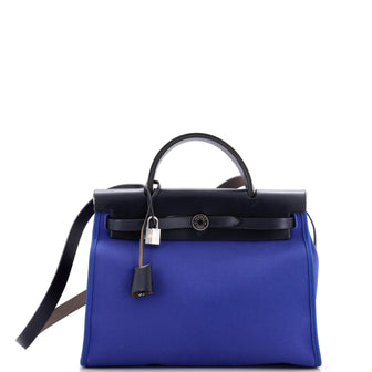 Hermes Herbag Zip Leather and Toile 31