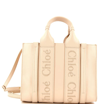 Chloe Woody Convertible Tote Leather Small