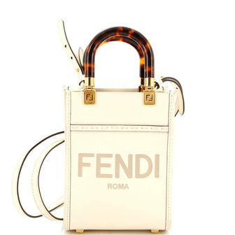 Fendi Sunshine Shopper Tote Leather Mini