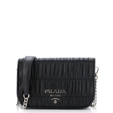 Prada Chain Flap Crossbody Bag Nappa Gaufre Small