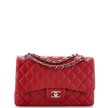 Chanel Classic Double Flap Bag Quilted Caviar Jumbo