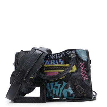 Balenciaga City Graffiti Classic Studs Bag Leather Mini