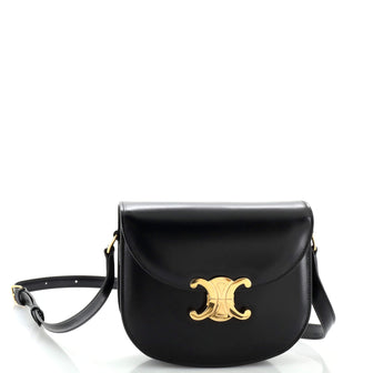 Celine Triomphe Besace Clea Flap Bag Leather