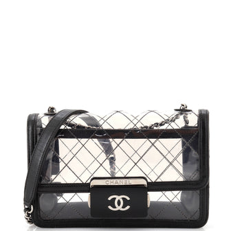 Chanel Beauty Lock Flap Bag Quilted PVC With Lambskin Mini