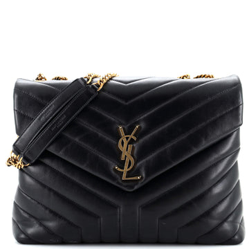 Saint Laurent Loulou Shoulder Bag Matelasse Chevron Leather Medium