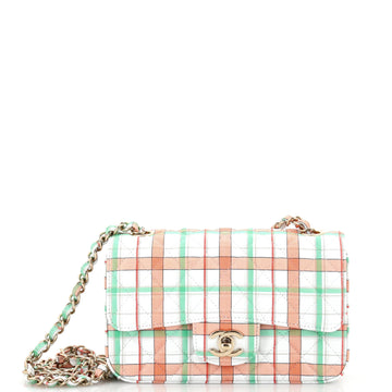 Chanel Classic Single Flap Bag Quilted Printed Calfskin Mini