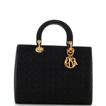 Christian Dior Vintage Lady Dior Bag	 Cannage Quilt Nylon Large