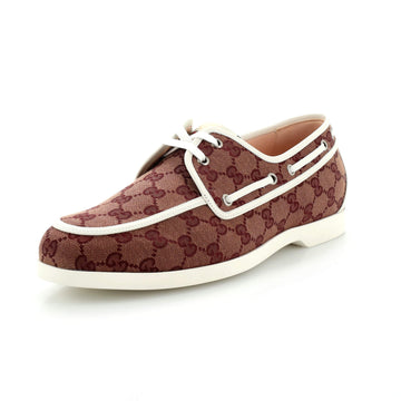 Gucci Men's Boat Loafers GG Canvas