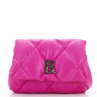 Balenciaga Touch Clutch Quilted Puffy Leather Medium