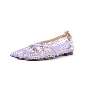 Bottega Veneta Women's Chain Stretch Ballerina Flats Mesh and Leather