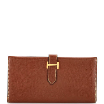 Hermes Bearn Wallet Veau Grain Lisse Long