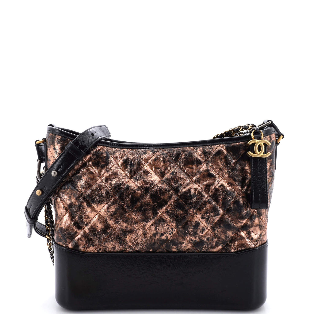 Gabrielle Hobo Quilted Metallic Crumpled Goatskin ...