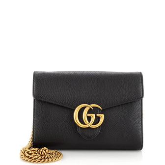 Gucci GG Marmont Chain Wallet Leather Mini
