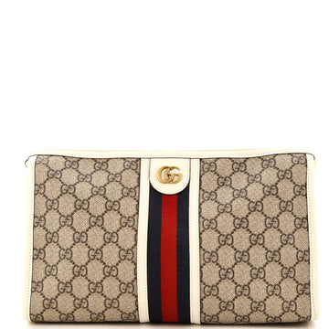 Gucci Ophidia Toiletry Pouch GG Coated Canvas Large
