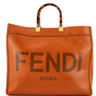 Fendi Sunshine Shopper Tote Leather Large