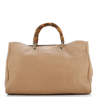 Gucci Bamboo Shopper Tote Leather Large