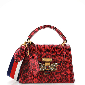 Gucci Queen Margaret Top Handle Bag Snakeskin Small
