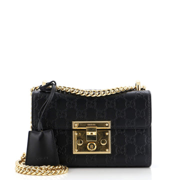 Gucci Padlock Shoulder Bag Guccissima Leather Small