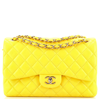 Chanel Classic Double Flap Bag Quilted Lambskin Jumbo