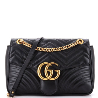 Gucci GG Marmont Flap Bag Matelasse Leather Medium