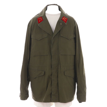 Gucci Logo Four Pocket Utility Jacket Embroidered Cotton
