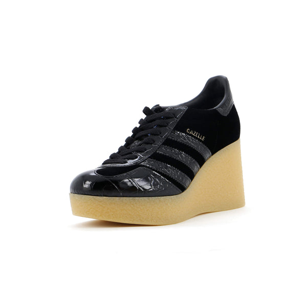 Gucci x Adidas Women's Gazelle Wedge Sneakers Velvet and Crocodile Embossed  Leather with Rubber 284259