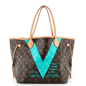 Louis Vuitton Neverfull NM Tote Limited Edition V Monogram Canvas MM