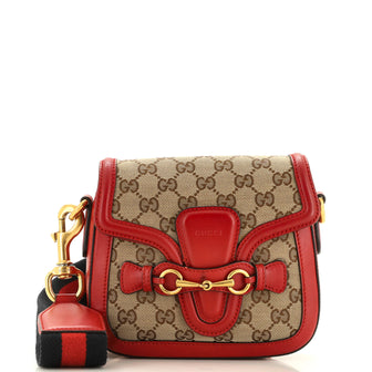 Gucci Lady Web Shoulder Bag GG Canvas Small
