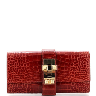 Hermes Medor Clutch Shiny Alligator 23
