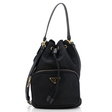 Prada Drawstring Bucket Bag Tessuto Small