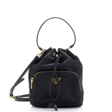 Prada Drawstring Bucket Bag Tessuto Small