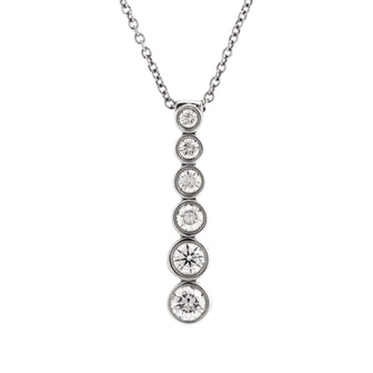 Tiffany & Co. Jazz Graduated Drop Pendant Necklace Platinum and Diamonds