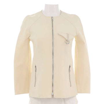 Hermes Women's Two Pocket Zip Up Raglan Jacket Viscose Blend