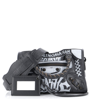 Balenciaga City Graffiti Classic Studs Bag Leather Mini