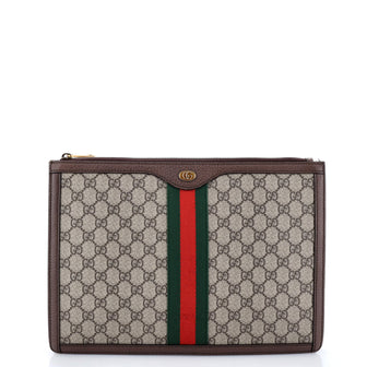 Gucci Ophidia Portfolio Pouch GG Coated Canvas Medium