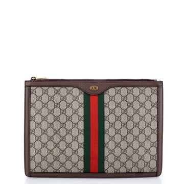 Gucci Ophidia Portfolio Pouch GG Coated Canvas Medium
