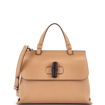 Gucci Bamboo Daily Top Handle Bag Leather Small