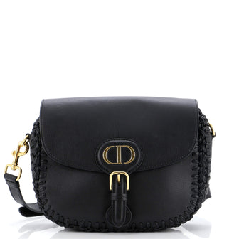 Christian Dior Bobby Flap Bag Whipstitch Leather Medium