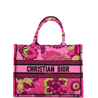 Christian Dior Book Tote Embroidered Canvas Medium
