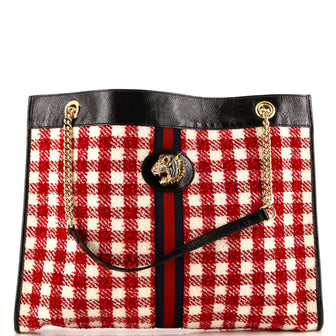 Gucci Rajah Chain Tote Tweed Large