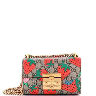 Gucci Padlock Shoulder Bag Printed GG Coated Canvas Small