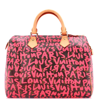 Louis Vuitton Speedy Handbag Limited Edition Monogram Graffiti 30