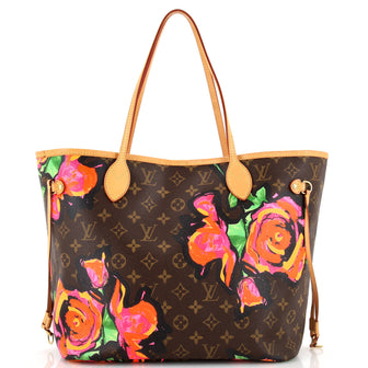 Louis Vuitton Neverfull Tote Limited Edition Monogram Roses MM