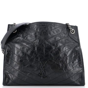 Saint Laurent Niki Shopping Tote Matelasse Chevron Leather Medium
