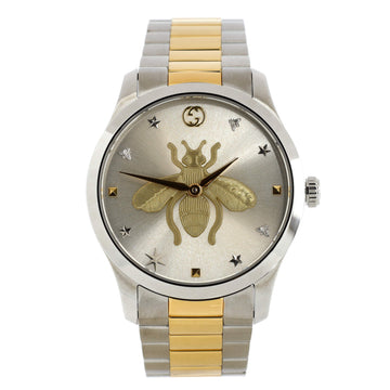 Gucci G-Timeless Bee Quartz Watch Stainless Steel 38