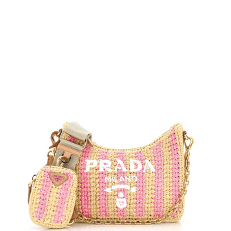 Prada Re-Edition 2005 Shoulder Bag Raffia Small