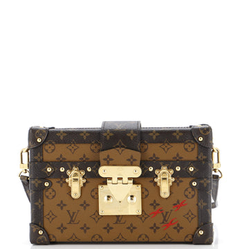 Louis Vuitton Petite Malle Handbag Reverse Monogram Canvas