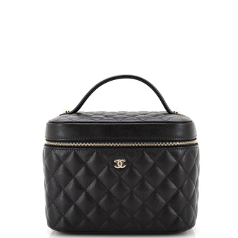 Chanel Classic Vanity Case Quilted Caviar Medium