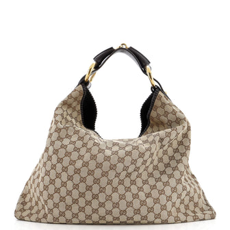 Gucci Horsebit Hobo GG Canvas Large